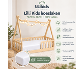 Hoeslaken Lilli Kids  - 70x160 / 80x160 - 100% Katoen - wit