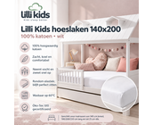 Hoeslaken Lilli Kids  - 140x200 - 100% Katoen - wit