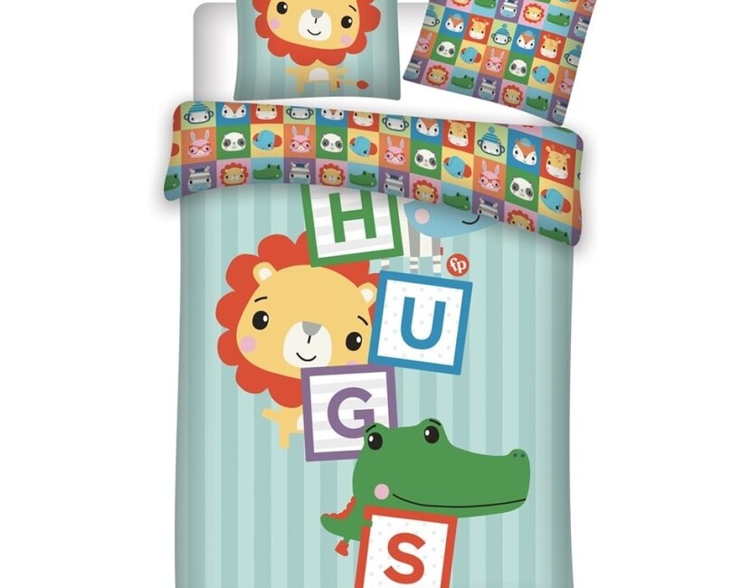 Fisher-Price Dekbedovertrek Hugs - Katoen - Gratis bezorgd