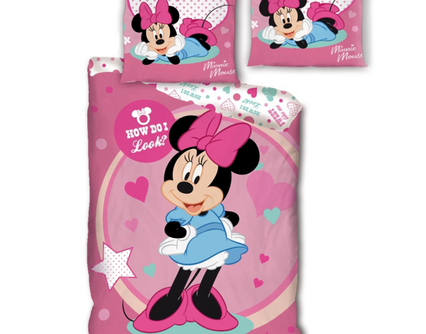 Disney Minnie Mouse Dekbedovertrek How do I look - Polyester (140x200 cm)