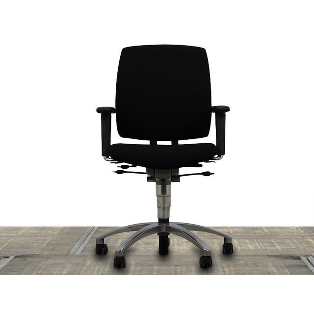 Bureaustoel Drabert Entrada - Zwart / Chroom | Nieuw Gestoffeerd