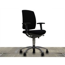 Bureaustoel Drabert Entrada - Zwart / Chroom | Nieuw Gestoffeerd