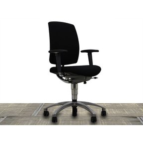 Bureaustoel Drabert Entrada - Zwart / Chroom | Nieuw Gestoffeerd