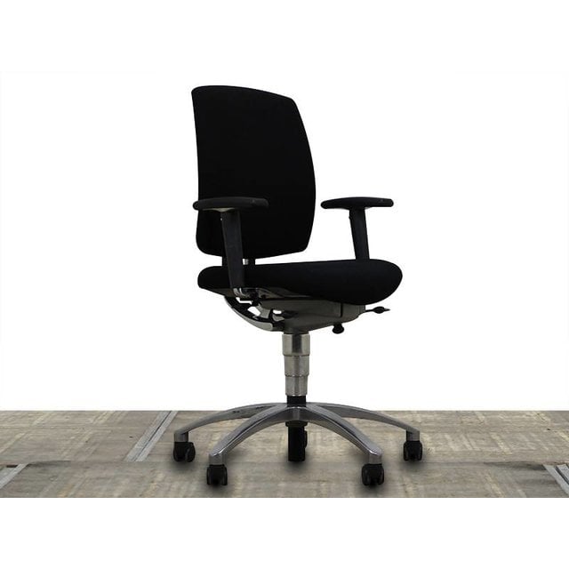 Bureaustoel Drabert Entrada - Zwart / Chroom | Nieuw Gestoffeerd