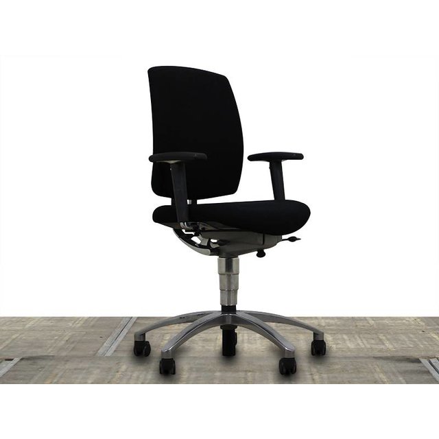 Drabert Entrada Bureaustoel Zwart | Chroom - Nieuwe Stoffering