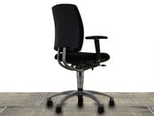 Bureaustoel Drabert Entrada - Zwart / Chroom | Nieuw Gestoffeerd