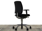 Drabert Entrada Bureaustoel Zwart | Chroom - Nieuwe Stoffering