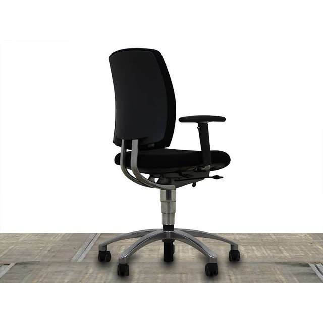 Bureaustoel Drabert Entrada - Zwart / Chroom | Nieuw Gestoffeerd