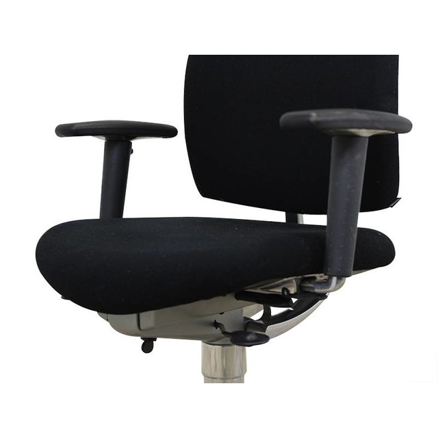 Bureaustoel Drabert Entrada - Zwart / Chroom | Nieuw Gestoffeerd