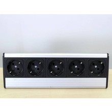 Stekkerdoos 5 Stopcontacten - Zwart & Aluminium