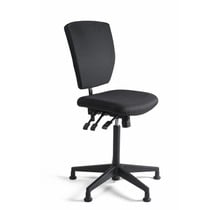 Hoge Werkstoel - Gestoffeerde Rugleuning | Glijdoppen