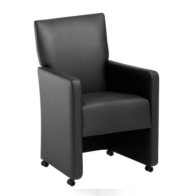 Vergaderstoel Prior - Zwart Kunstleder