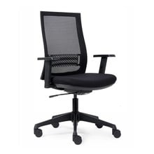 Bureaustoel Cambridge Netweave - Zwart