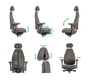 Heavy Duty Bureaustoel Citens + Hoofdsteun Heavy Duty Bureaustoel Citens + Hoofdsteun