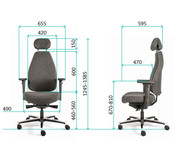 Heavy Duty Bureaustoel Citens + Hoofdsteun Heavy Duty Bureaustoel Citens + Hoofdsteun