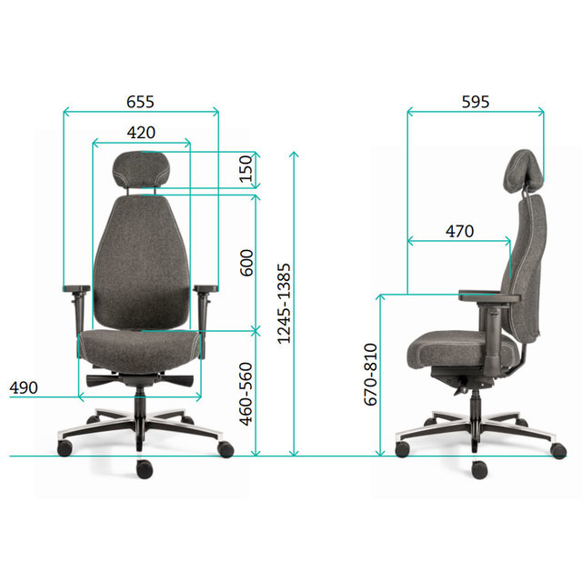 Heavy Duty Bureaustoel Citens + Hoofdsteun Heavy Duty Bureaustoel Citens + Hoofdsteun