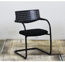 Vergaderstoel Vitra Visavis  - Zwart / Zwart | Nieuw Gestoffeerd