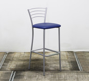 Grijze Barkruk - Blauwe Zitting