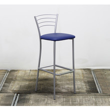 Grijze Barkruk - Blauwe Zitting