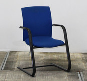 Comforto D5028 Vergaderstoel Blauw - Zwart Slede Frame