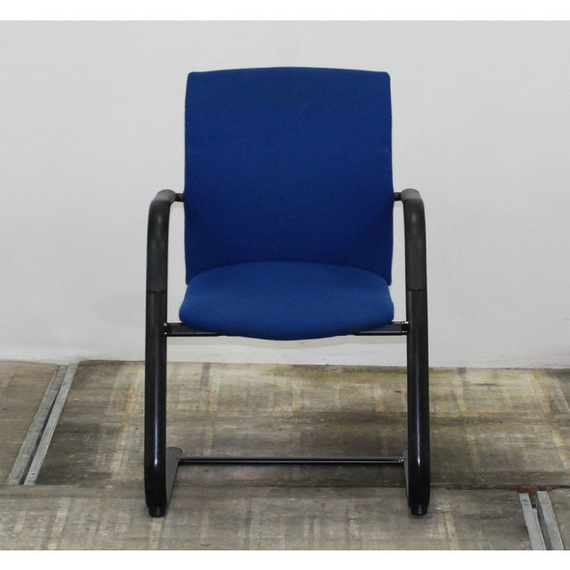 Comforto D5028 Vergaderstoel Blauw - Zwart Slede Frame