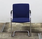 Lande Vergaderstoel Slede Frame Blauw