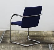 Lande Vergaderstoel Slede Frame Blauw