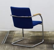 Lande Vergaderstoel Slede Frame Blauw