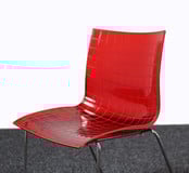 Designstoel Maxdesign X3 - Rode Kunststof Zitting Designstoel Maxdesign X3 - Rode Kunststof Zitting