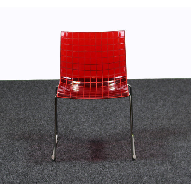 Designstoel Maxdesign X3 - Rode Kunststof Zitting Designstoel Maxdesign X3 - Rode Kunststof Zitting