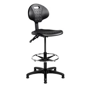 Verstelbare Werkstoel Hoog | Zwart