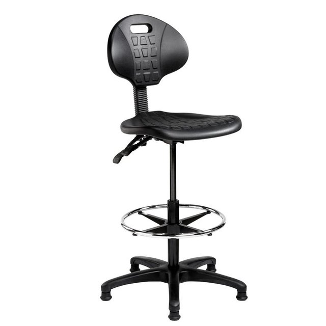 Hoge Verstelbare Werkstoel - Zwart