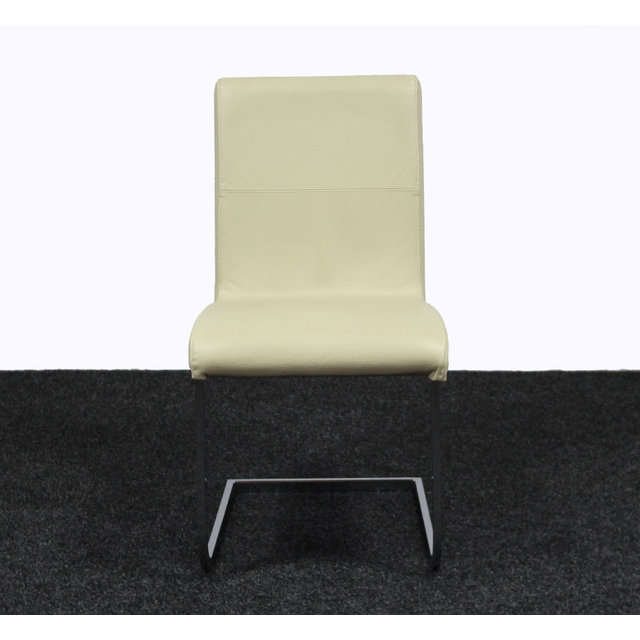 Crème Vergaderstoel - Slede Onderstel
