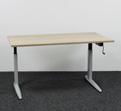 Zwartwoud Zettoe Slingerbureau 140 x 80 cm Nieuw Midden Eiken Blad