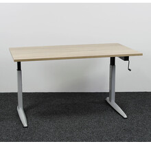 Zwartwoud Zettoe HV Slingerbureau - Grijs onderstel | 140 x 80 cm