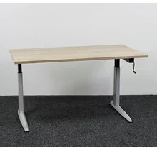 Zwartwoud Zettoe Slingerbureau 140 x 80 cm Nieuw Midden Eiken Blad