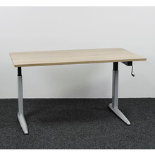 Zwartwoud Zettoe HV Slingerbureau - Grijs onderstel | 140 x 80 cm