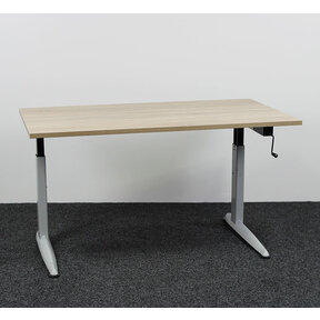 Zwartwoud Zettoe HV Slingerbureau - Grijs onderstel | 140 x 80 cm