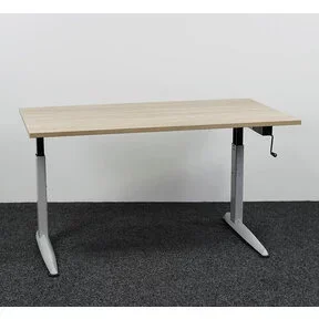 Zwartwoud Zettoe Slingerbureau 140 x 80 cm Nieuw Midden Eiken Blad