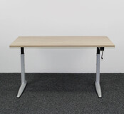 Zwartwoud Zettoe Slingerbureau 140 x 80 cm Nieuw Midden Eiken Blad