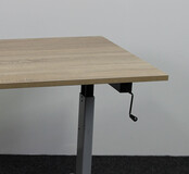 Zwartwoud Zettoe HV Slingerbureau - Grijs onderstel | 140 x 80 cm