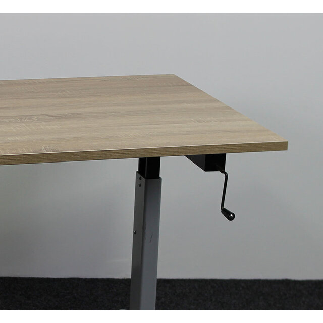 Zwartwoud Zettoe Slingerbureau 140 x 80 cm Nieuw Midden Eiken Blad