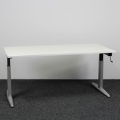 Zwartwoud Zettoe HV Slingerbureau - Grijs onderstel | 160 x 80 cm