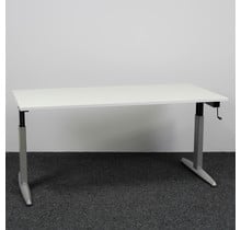 Zwartwoud Zettoe HV Slingerbureau - Grijs onderstel | 160 x 80 cm
