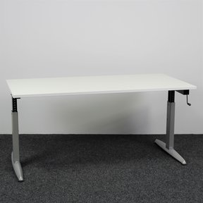 Zwartwoud Zettoe HV Slingerbureau - Grijs onderstel | 160 x 80 cm