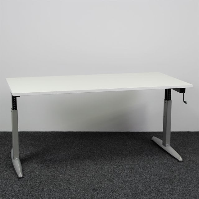 Zwartwoud Zettoe HV Slingerbureau - Grijs onderstel | 160 x 80 cm
