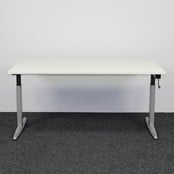 Zwartwoud Zettoe HV Slingerbureau - Grijs onderstel | 160 x 80 cm