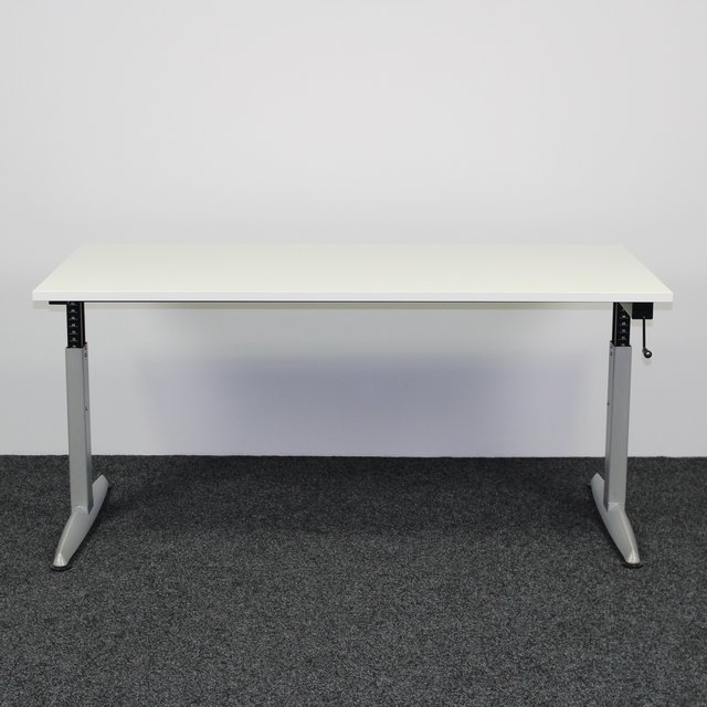 Zwartwoud Zettoe HV Slingerbureau - Grijs onderstel | 160 x 80 cm