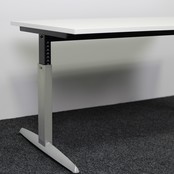 Zwartwoud Zettoe HV Slingerbureau - Grijs onderstel | 160 x 80 cm