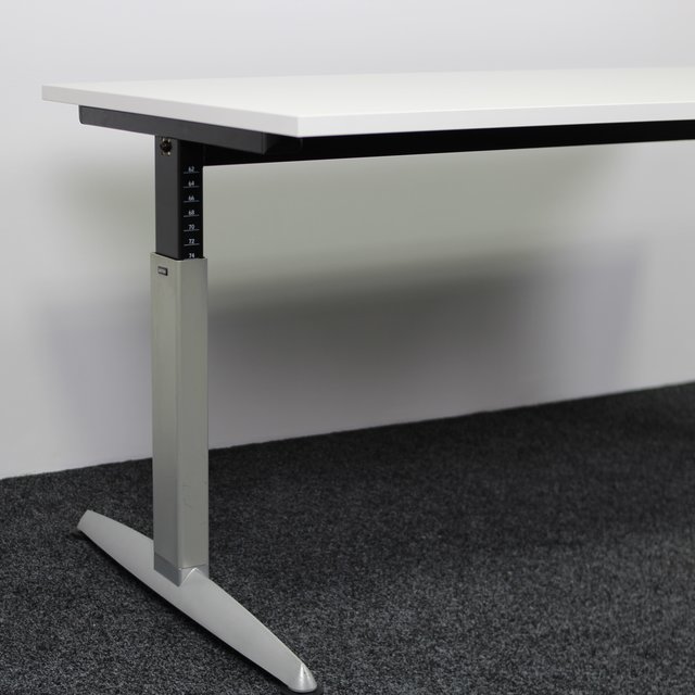 Zwartwoud Zettoe HV Slingerbureau | 160 x 80 cm - Wit Zwartwoud Zettoe HV Slingerbureau | 160 x 80 cm - Wit